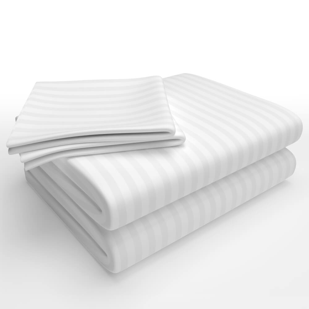 best white super king size cotton folded bedsheets